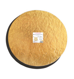 4 gold/black cake boards 30 cm