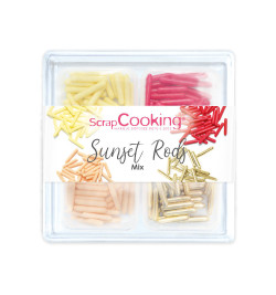 Sunset Rods Mix - 60g sugar sprinkles - ScrapCooking®