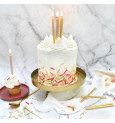 12 golden long candles 12 cm