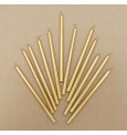 12 golden long candles 12 cm