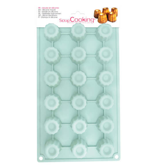ScrapCooking® silicone mould with 18 cannelé cavities