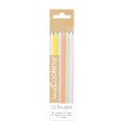 12 bougies longues pastel