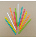 12 multicolored long candles 12 cm