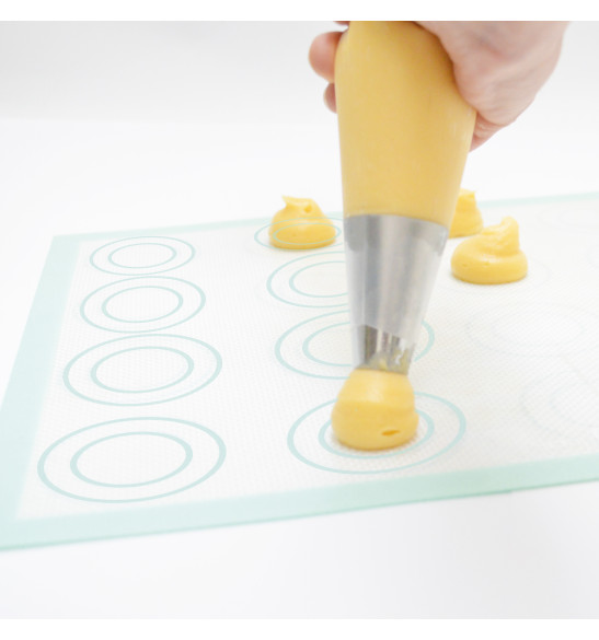 Tapis silicone en fibre de verre choux/éclair/macaron