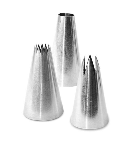 3 stainless steel nozzles - macaroons