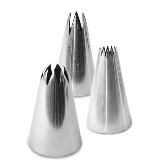 3 stainless steel nozzles - cupcakes