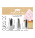 3 stainless steel nozzles - cupcakes