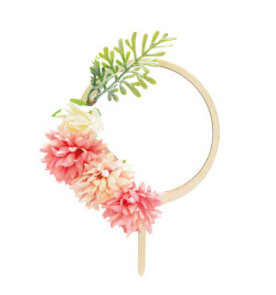 Cake topper bois fleurs réf.4993