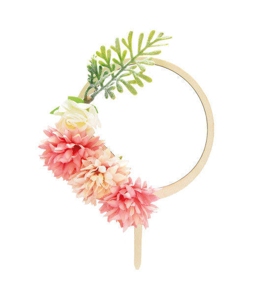 Cake topper bois fleurs réf.4993