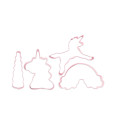 4 Découpoirs emporte-pièces licorne réf.2088
