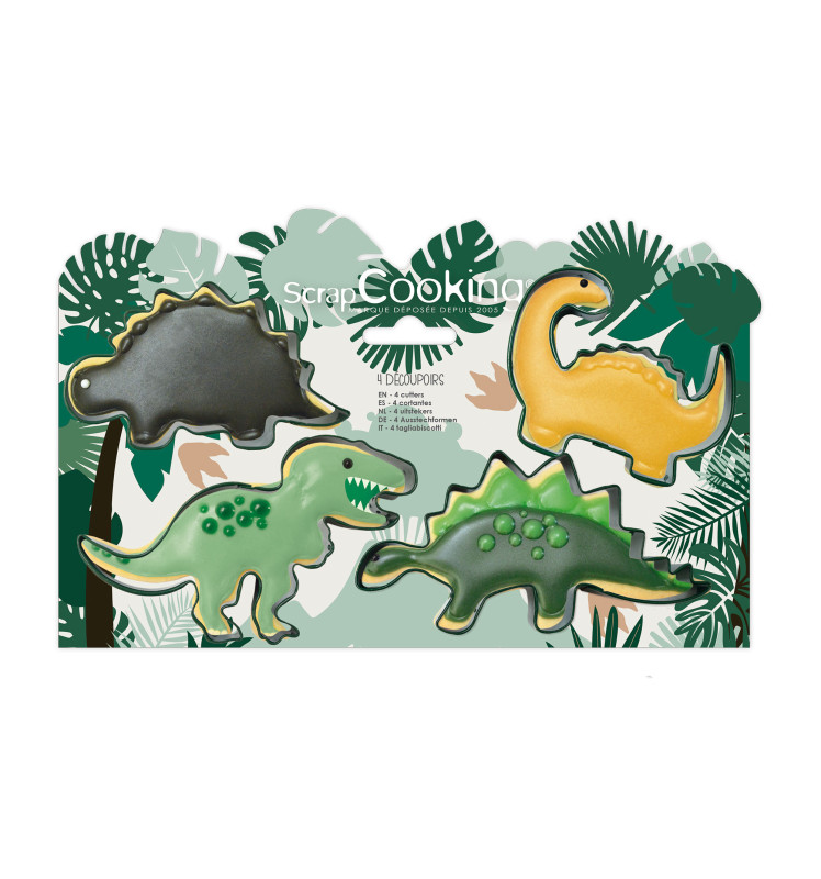 4 "dino" cookie cutters