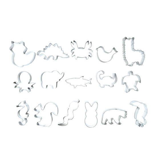 Bucket of 16 Wild - themed cookie cutters
