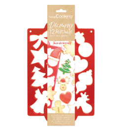 Christmas-themed multi-cookie cutter sheet