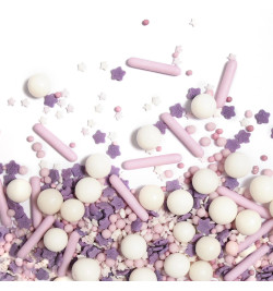 Sweetened decors lilac rods mix 70g - ScrapCooking®