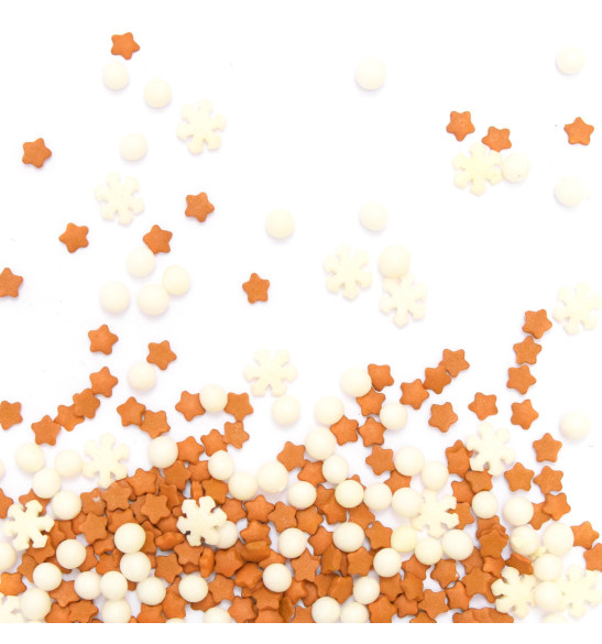 Pot de décors sucrés blanc/or réf.7444