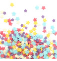 Pot of multicolour stars sugar sprinkles