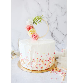 Ambiance cake topper bois fleurs réf.4993