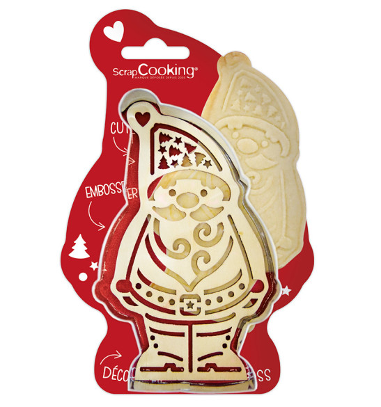 Cutter + wooden embosser Santa Claus - ScrapCooking®