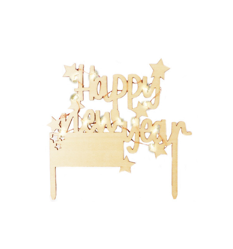 Cake topper led Happy New Year réf.4985