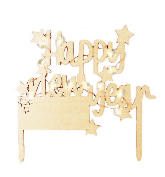 Cake topper led Happy New Year réf.4985