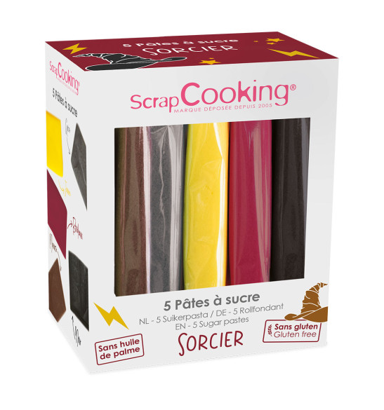 Set of 5 sugarpaste wizard decorations - ScrapCooking®