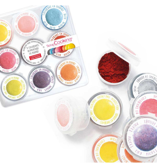 Boite de 9 mini colorants artificiels en poudre réf.4270