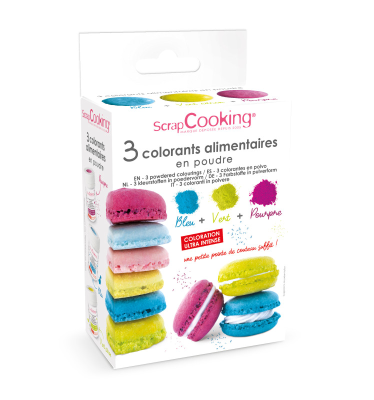 ScrapCooking Colorant Artificiel en Poudre Vert 5 g - Colorant Alimentaire  pour Pâtisseries, Desserts - 4036 : : Epicerie
