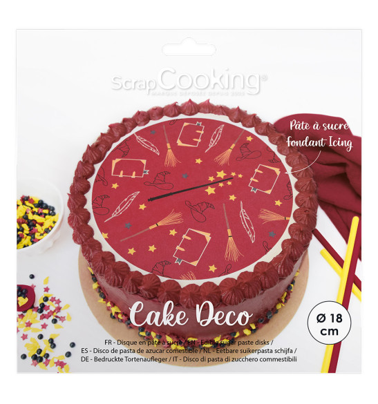 Disque en sucre Joyeux Anniversaire pour gâteau de 20 cm