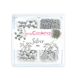 Mix décors sucrés Argent Silver réf.7530