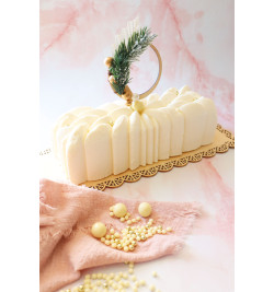 Ambiance Cake topper bois Couronne de Noël réf.4988