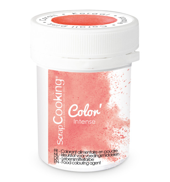 Coral pink powdered artificial food colouring 5g