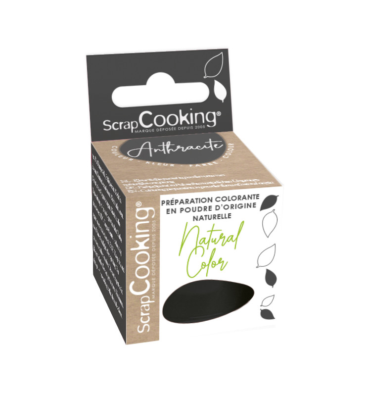 SCRAPCOOKING Colorant alimentaire naturel en poudre Noir +