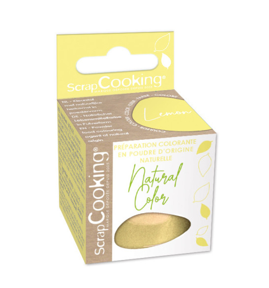 Powder food colouring agent of natural origin - LEMON - SCRAPCOOKING®