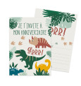 8 invitation cards Dinosaur