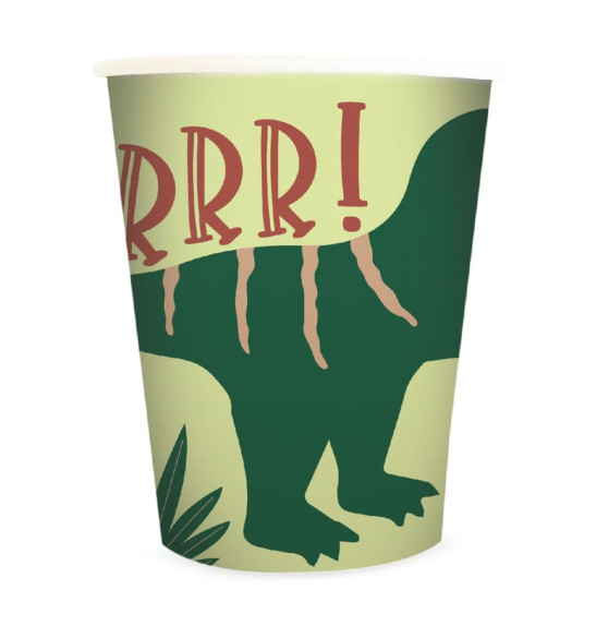 8 Dino paper party cups