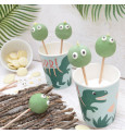 8 Dino paper party cups