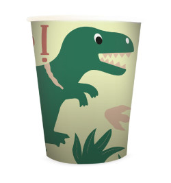 8 Dino paper party cups