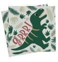 20 Dino paper napkins 33x33cm