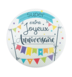 1 Happy Birthday edible wafer cake topper
