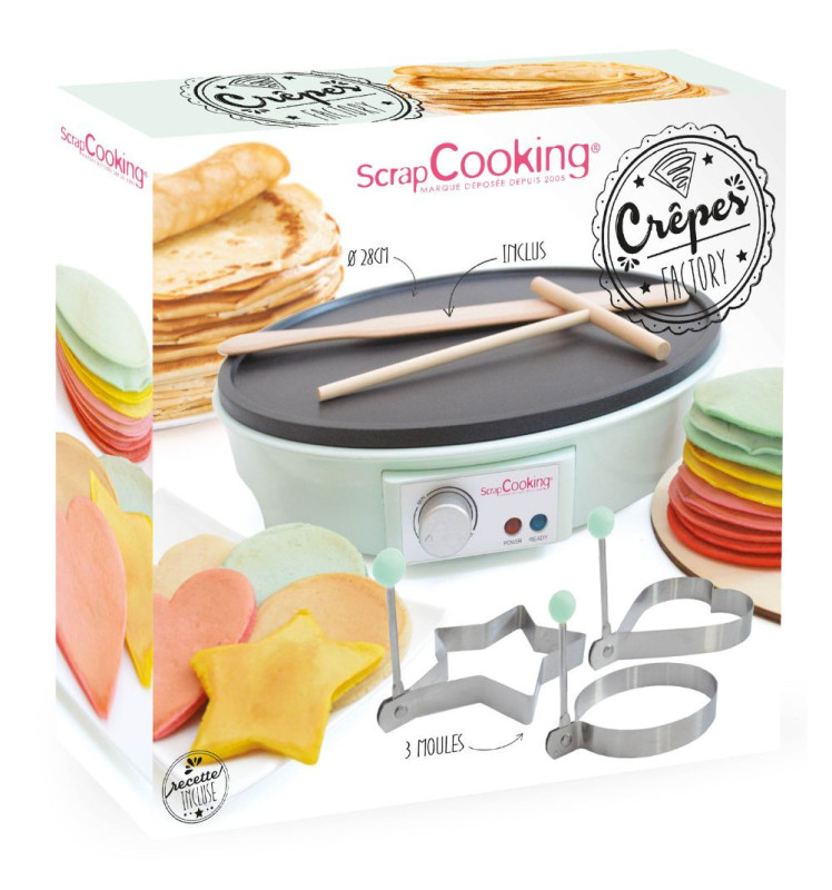 Scrapcooking - Crêpes Factory Appareil à Crêpes Electrique 28 cm