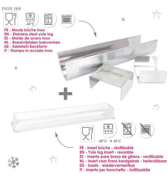 Moule Bûche inox et insert - ScrapCooking