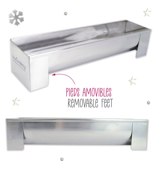 Moule bûche inox + 1 insert offert