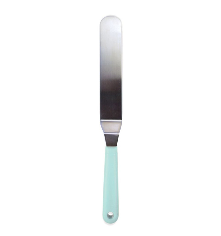 ScrapCooking - Spatule Coudée Inox 29 cm - Spatule Pâtisserie Gâteau  Cuisine - Ustensile Accessoire Cake Design Chocolat Glaçages Lissages -  Vert