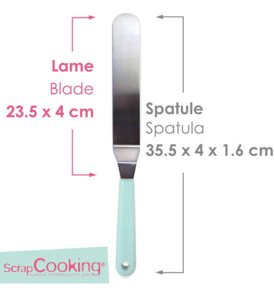 Dimensions spatule coudée inox réf. 5175 - ScrapCooking