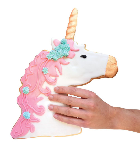 Ambiance biscuit licorne décoré moule découpoir XXL inox licorne - ScrapCooking