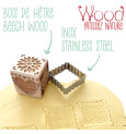 Decorative wood cookie stamp + cookie cutter