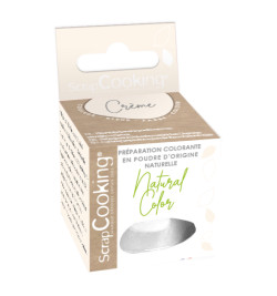 Packaging Préparation colorante en poudre d'origine d'origine naturelle Blanc crème réf. 4204 - ScrapCooking