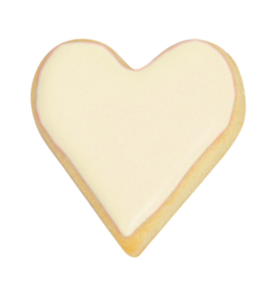 Ambiance Préparation colorante en poudre d'origine d'origine naturelle Blanc crème sur biscuits coeur - ScrapCooking
