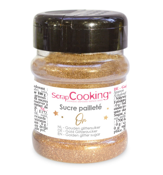 Gold iridescent sugar 160g - ScrapCooking