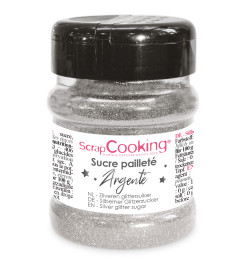 Silver glitter sugar - 160g